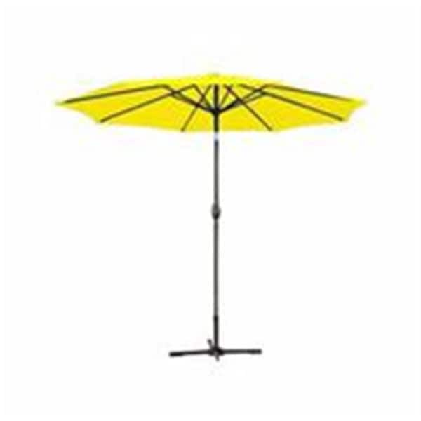 Propation 9 Ft. Aluminum Patio Market Umbrella Tilt with Crank - Yellow Fabric & Grey Pole PR2593374 - main